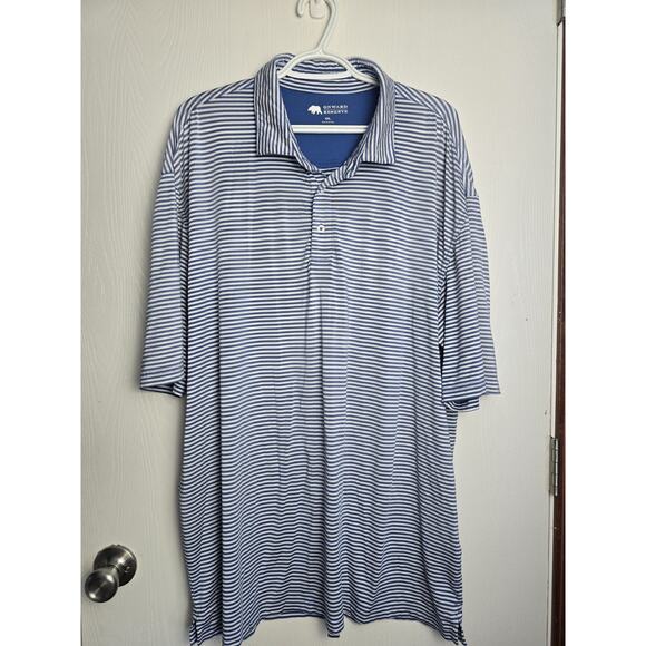 Onward Reserve Polo XL Blue Striped Performance Stretch Short Sleeve Golf - Picture 1 of 3